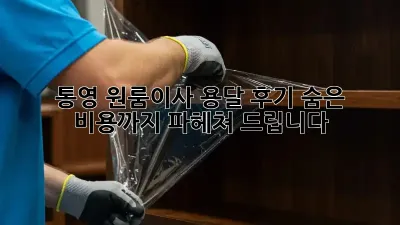 통영 원룸이사 용달 후기: 숨은 비용까지 파헤쳐 드립니다!
